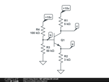 BJT self-bias DC circuit