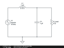 RLC low-pass filter