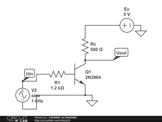 Limitator cu tranzistor - CircuitLab