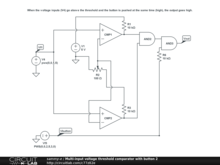 Multi-input voltage threshold comparator with button 2