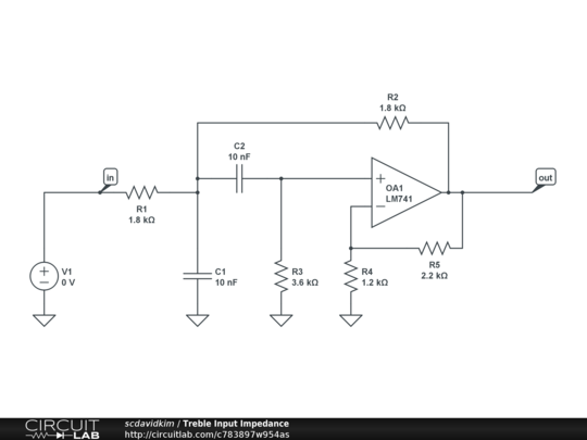 Treble Input Impedance - CircuitLab