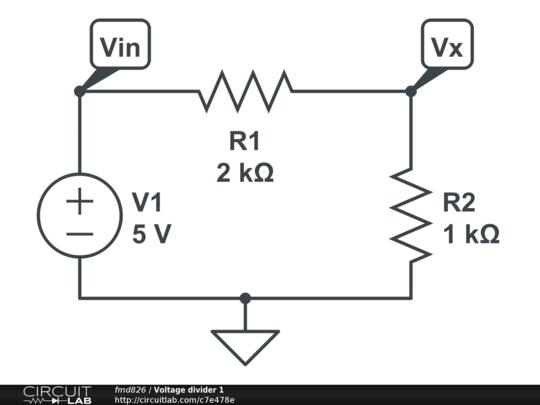 Voltage divider 1 - CircuitLab