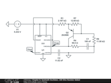 Chapter 8, Sawtooth Oscillator, 100 Ohm Resistor Added