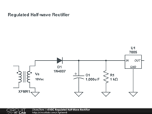 +5VDC Regulated Half-Wave Rectifier