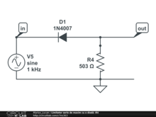 Limitator serie de maxim cu o diodă :R4