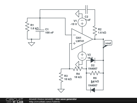 sine wave generator - CircuitLab