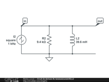 . Circuit de derivare RL tensiune(curent:R2,L2