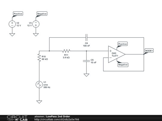 LowPass 2nd Order - CircuitLab