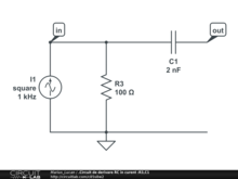 .Circuit de derivare RC în curent :R3,C1