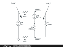 Kirchhoff's Rules' Circuit 1