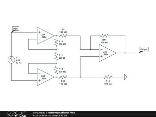 Instrumentational Amp - CircuitLab