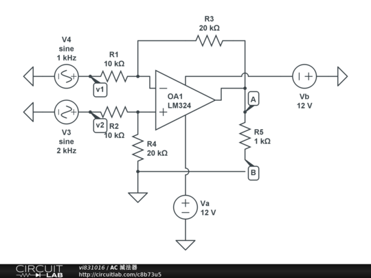 AC 減法器 - CircuitLab