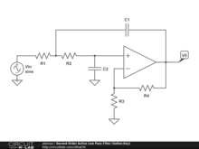 Second Order Active Low Pass Filter (Sallen-Key)