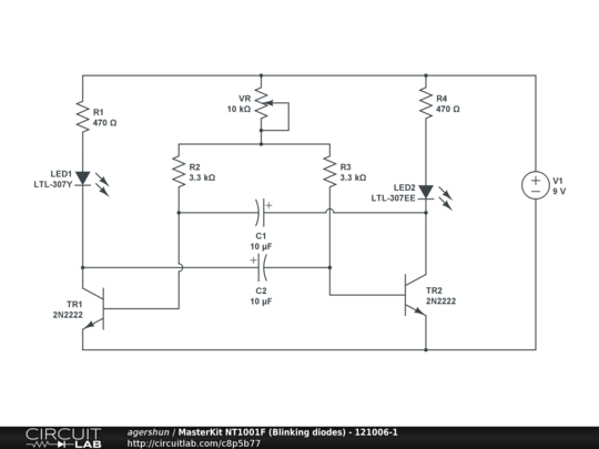 MasterKit NT1001F (Blinking diodes) - 121006-1 - CircuitLab