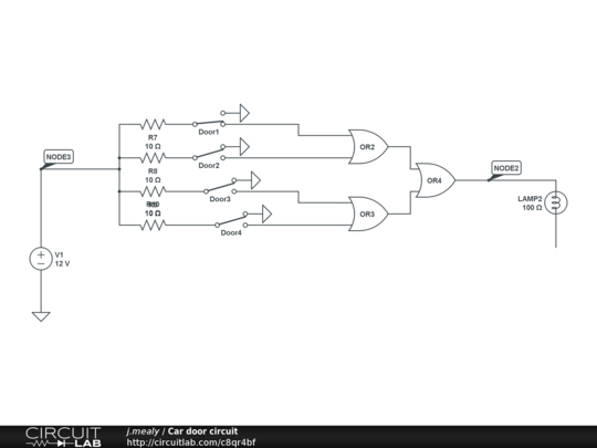 Car door circuit - CircuitLab