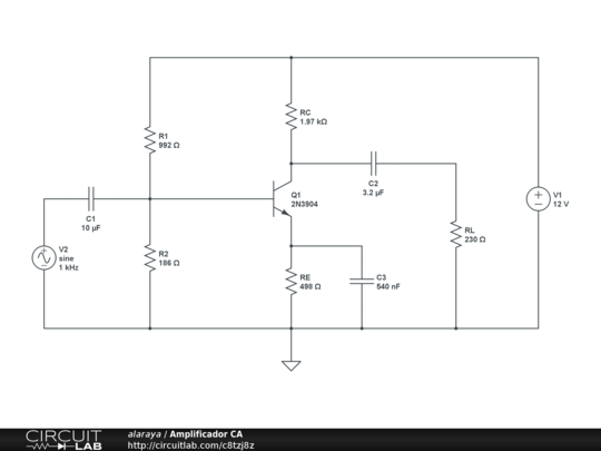 Amplificador CA - CircuitLab