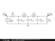 Electronic Lab 2-Maximally-flat lowpass filter square wave