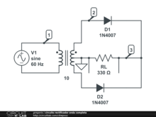 circuito rectificador onda completa