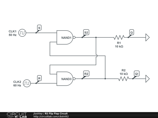 RS Flip Flop Circuit - CircuitLab