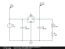 Fixed voltage regulator simulation v2