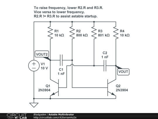 Astable Multivibrator - CircuitLab