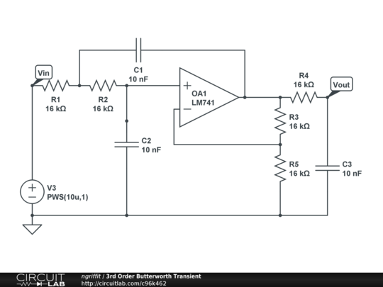 3rd Order Butterworth Transient - CircuitLab