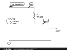 Low Pass Filter Circuit (1.1) Lab 3