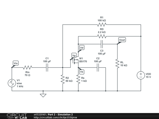 Part 2 - Simulation 2 - CircuitLab