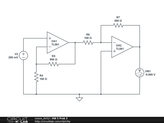 HW 5 Prob 3 - CircuitLab