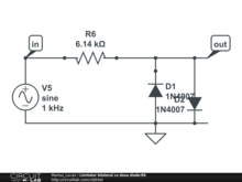 Limitator bilateral cu doua diode:R6