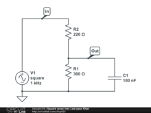 Square wave into Low-pass filter