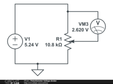 Potentiometer Voltage divider