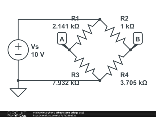 Wheatstone Bridge Ass1 - CircuitLab