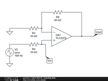 Lab 3 Part III - Non-Inverting Amp