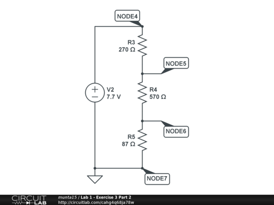 Lab 1 - Exercise 3 Part 2 - CircuitLab