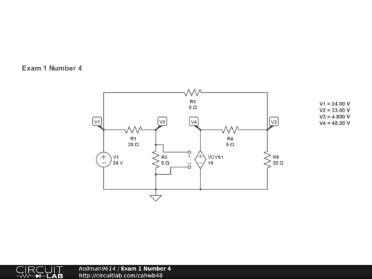 Exam 1 Number 4 - CircuitLab