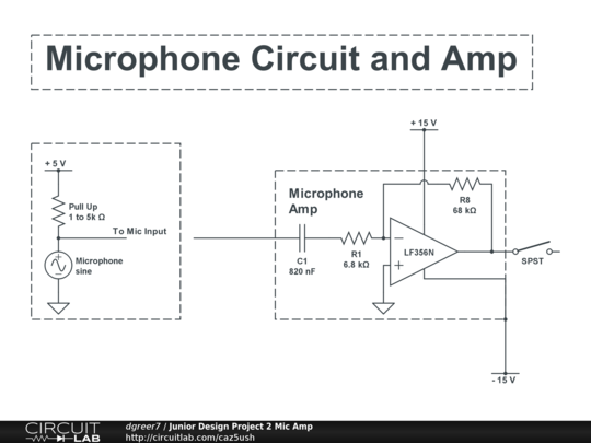 Junior Design Project 2 Mic Amp - Circuitlab