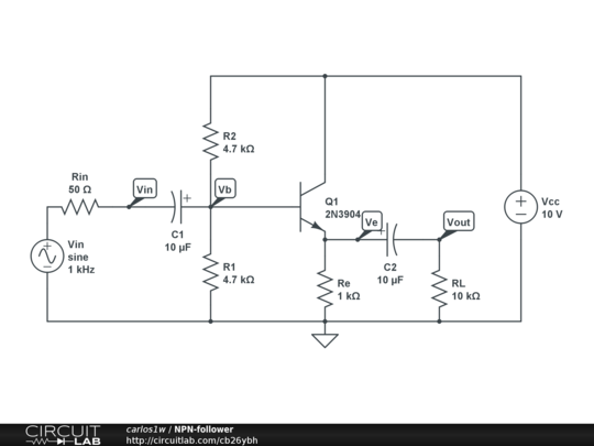 NPN-follower - CircuitLab