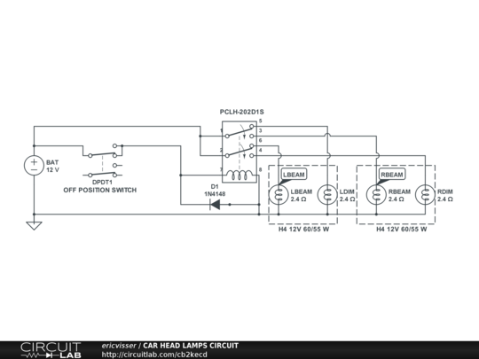 CAR HEADLIGHTSCIRCUIT - CircuitLab