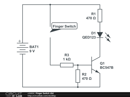 Finger Switch LEd - CircuitLab