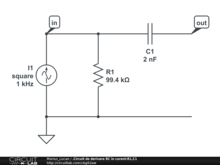 .Circuit de derivare RC în curent:R1,C1