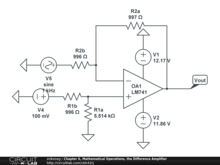 Chapter 6, Mathematical Operations, the Difference Amplifier