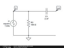 circuit de derivare RC in curent