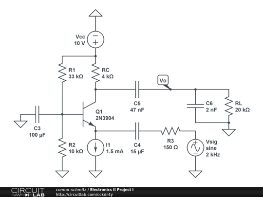 Electronics II Project I - CircuitLab