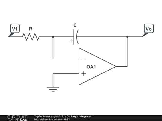 Op Amp - Integrator - CircuitLab