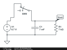 RC discharging circuit