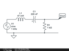 RLC Bandpass Filter