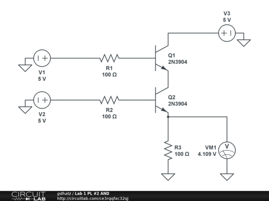 Lab 1 PL #2 AND - CircuitLab