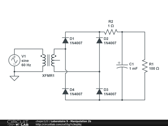 Laboratoire 9 - Manipulation 2b - Circuitlab