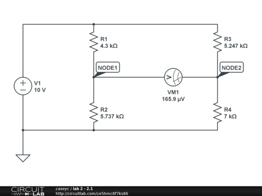 lab 2 - 2.1 - CircuitLab